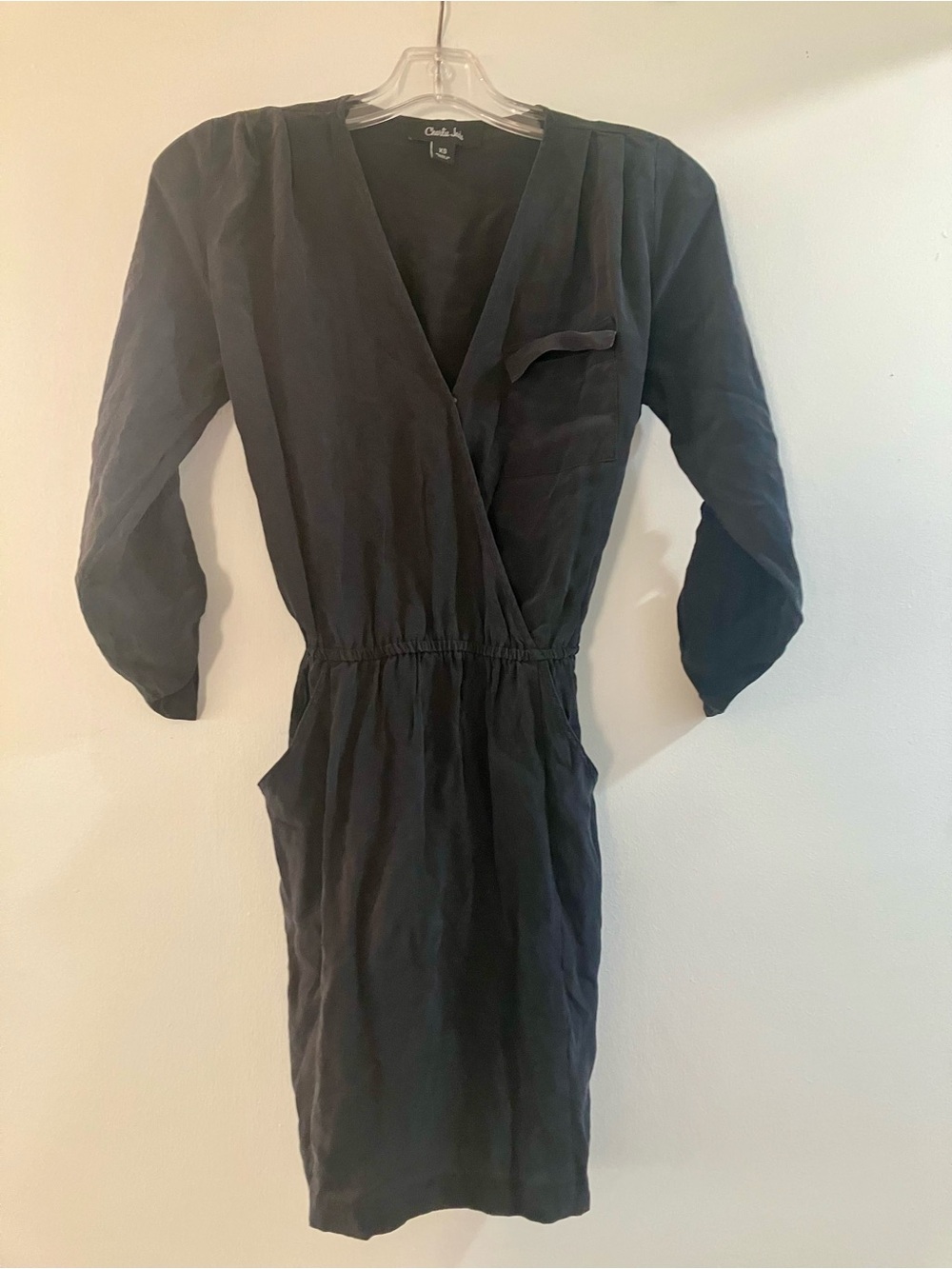charlie jade Pure Silk Long-Sleeve Wrap Dress